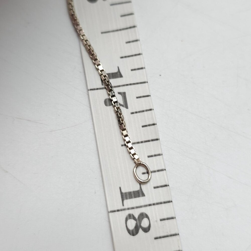 Sterling Silver .925 Italian Box Chain Necklace 17.75 Inches Vintage 3.9g - Picture 3 of 6
